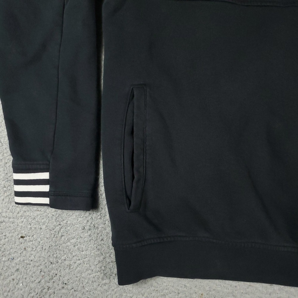 Adidas Sweater Mens Size XL Black Casual 1/4 Zip Up Pullover Sweatshirt - Picture 3 of 8